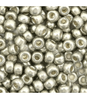 MIYUKI ROCAILLES 6/0 - Duracoat galvanized light pewter silver