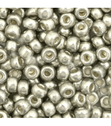 MIYUKI ROCAILLES 6/0 - Duracoat galvanized light pewter silver