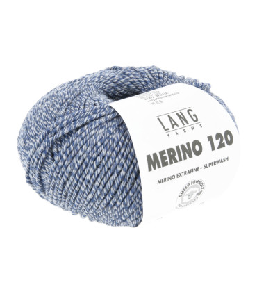 LANG YARNS Merino 120 - MARINE CHINÉ