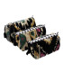 Set de 3 trousses indiennes velours - IKAT - NOIR