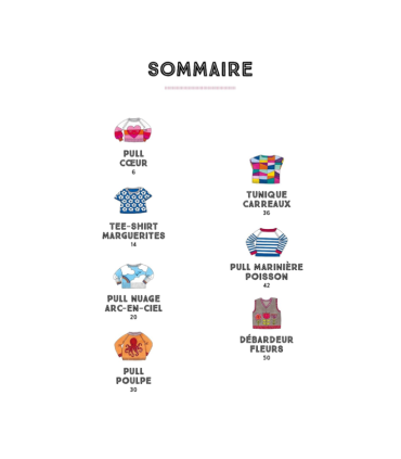 Tricoter des motifs : Coeurs, Rayures, Animaux, Pois, Fleurs