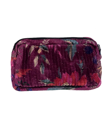 Trousse velours - JOSIANNE - PRUNE
