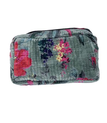Trousse velours - JOSIANNE - CELADON