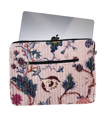 Housse Ordinateur Velours - 13 Pouces - Yvette - VIEUX ROSE