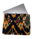 Housse Ordinateur Velours - 13 Pouces - Ikat - NOIR