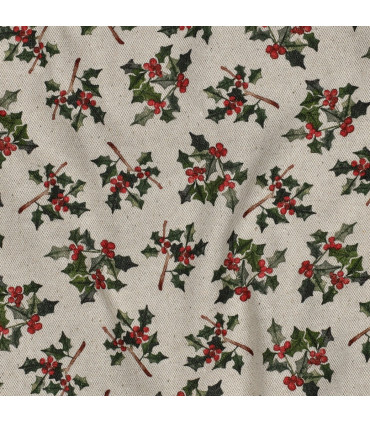 Canvas Houx de Noël - NATUREL