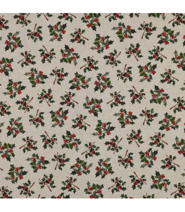 Canvas Houx de Noël - NATUREL