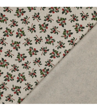 Canvas Houx de Noël - NATUREL