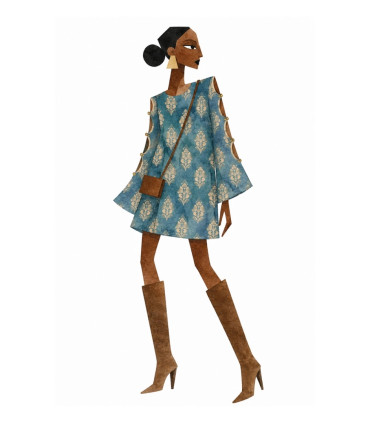 Madame IRIS : Popeline de coton bio - LEELA