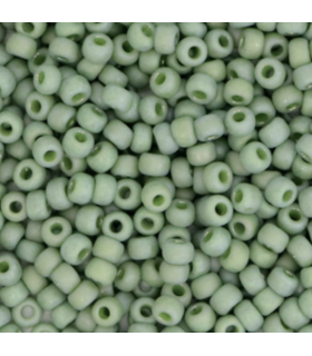 MIYUKI ROCAILLES 8/0 - Opaque glazed frosted pistachio green