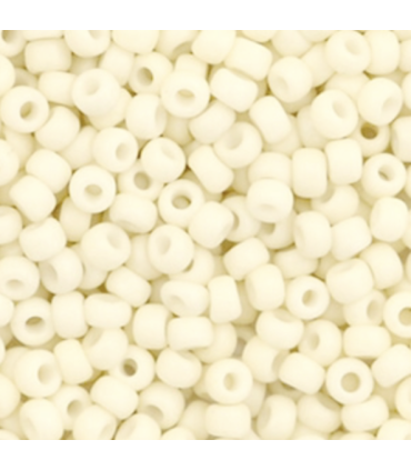 MIYUKI ROCAILLES 8/0 - Opaque matte cream white