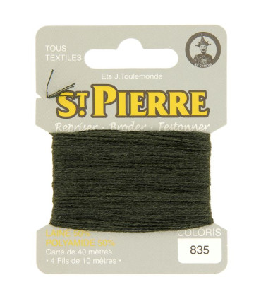 SAINT PIERRE- Fil à Repriser - 835 - VERT FÔRET FONCÉ