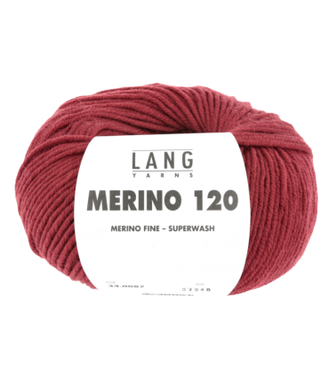 LANG YARNS   Merino 120 ROUGE VIN
