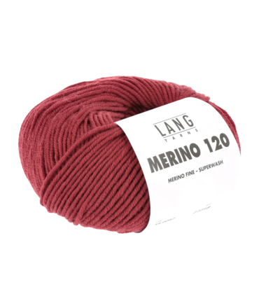 LANG YARNS   Merino 120 ROUGE VIN