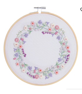 KIT BRODERIE - COURONNE DE FLEURS
