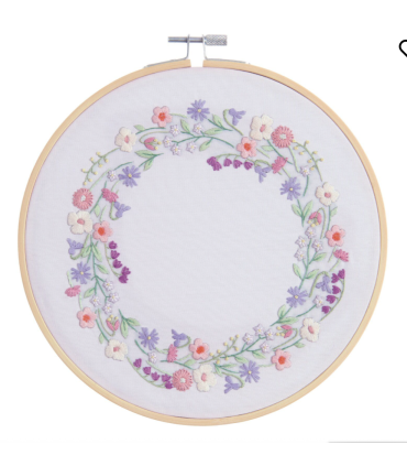 KIT BRODERIE - COURONNE DE FLEURS