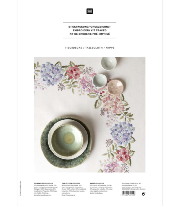 KIT BRODERIE -  COUVERTURE HORTENSIAS