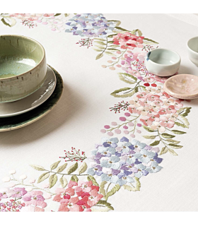 KIT BRODERIE -  COUVERTURE HORTENSIAS