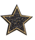 Thermocollant - Étoile Glitter - NOIR