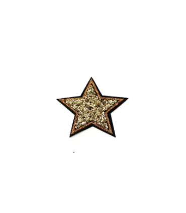 Thermocollant - Étoile Glitter - OR