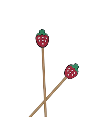 Protège pointes aiguilles à tricoter : Fraise