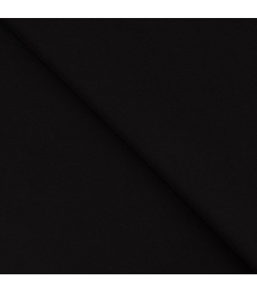 Twill de Viscose Lourde Unie - NOIRE