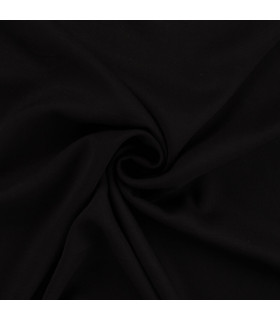 Twill de Viscose Lourde Unie - NOIRE