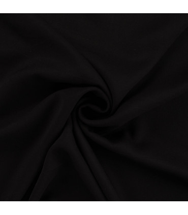 Twill de Viscose Lourde Unie - NOIRE