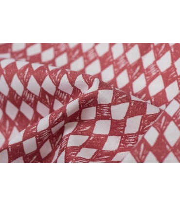 POPPY : Popeline de coton  Arlequeen Rose Foncé