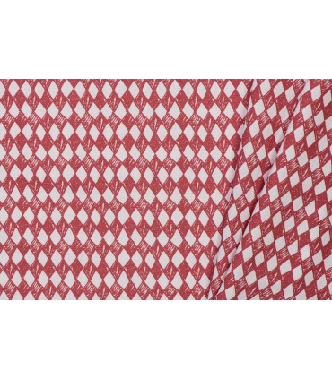 POPPY : Popeline de coton  Arlequeen Rose Foncé