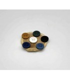 Bouton 2 trous polyester Mat 18 mm